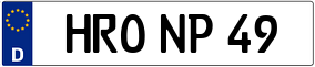 Trailer License Plate